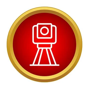 Surveyor equipment measuring engineering construction land topography icon Stock Illustration