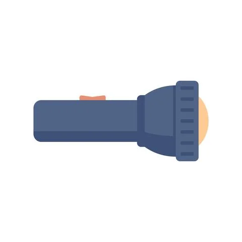 Survival flashlight icon flat isolated vector Stock Illustration