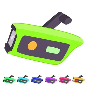 Survival hand crank flashlight vector cartoon graphic Stock Illustration