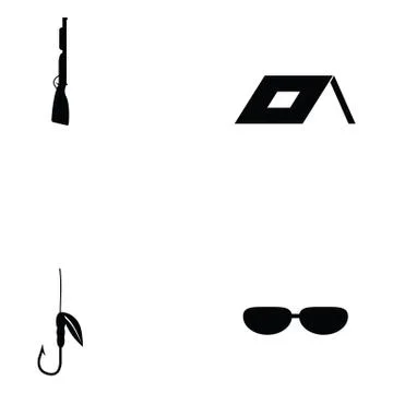 Survival kit icon set Stock Illustration