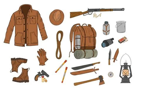 Survival kit vector illustration Stock Illustration