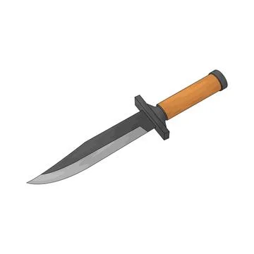 Survival knife illustration イラスト素材