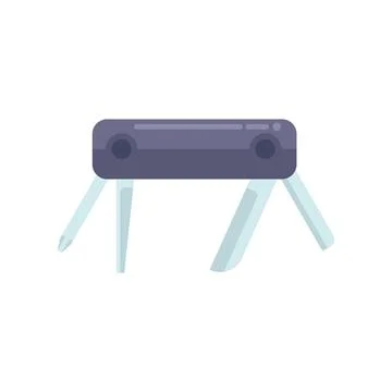 Survival multitool icon flat vector. Army knife Illustrazione stock