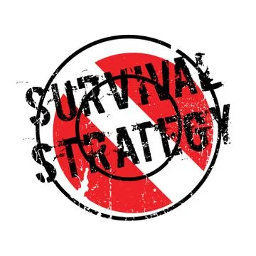 Survival Strategy rubber stamp Stock Illustration