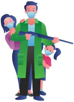 Survivalists on White Stockillustratie