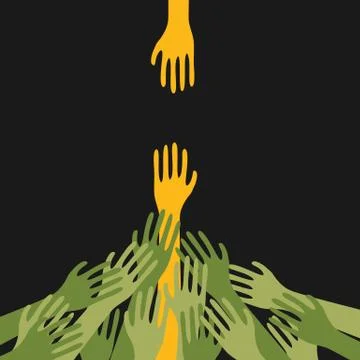 Survivor Human Hand Stock Illustration