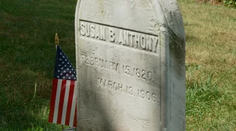 Susan B. Anthony Gravestone Stock Footage 11429918