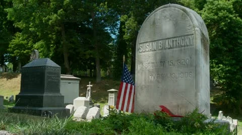 Susan B. Anthony Gravestone Stock Footage 11429987