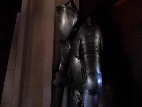 Susan Constant - suit of armor #2 (Jamestown Colonial) Stock Footage 80742785