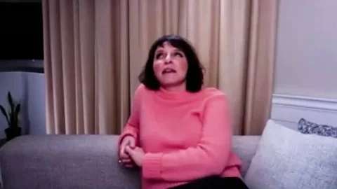 Susanne Bier is interviewed by Stefan Pape for her new film The Undoing - 2020 Video stock 144642156