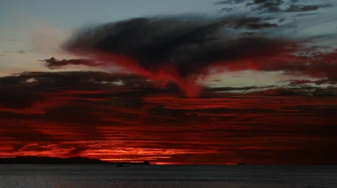 Suset Pacific Ocean Stock Footage 34042872