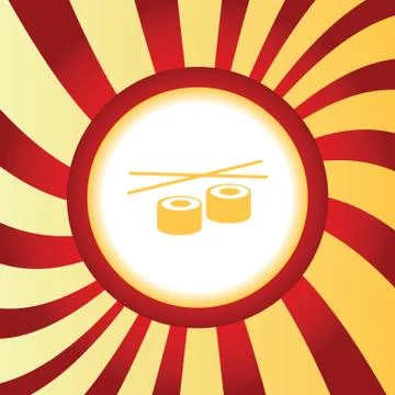 Sushi abstract icon Illustrazione stock