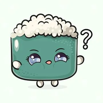 Sushi and question mark Illustrazione stock