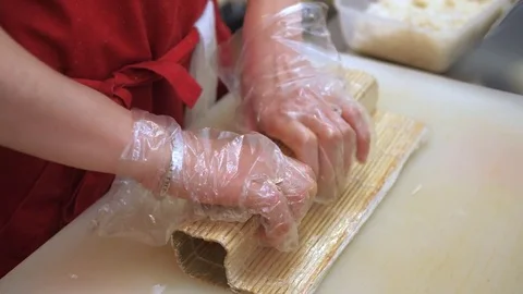 Sushi and rolls. Cooking Stock Footage 81633692