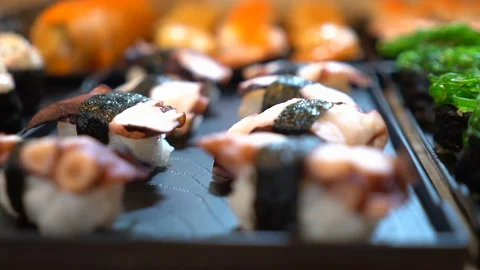 Sushi and Sashimi set Video stock 128609327