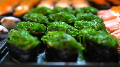 Sushi and Sashimi set Video stock 128609336