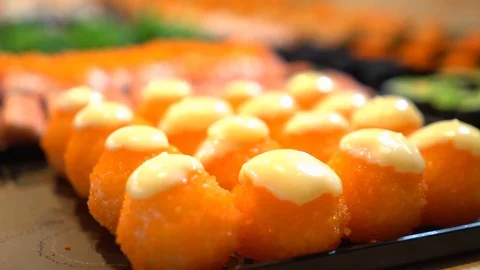 Sushi and Sashimi set Video stock 128609351
