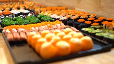 Sushi and Sashimi set Video stock 128609365