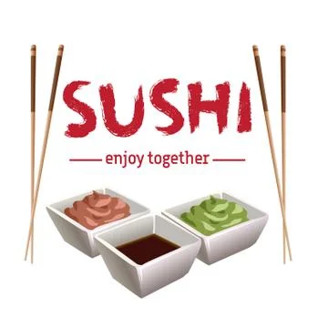 Sushi background design. Stock Illustration