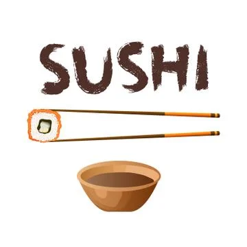 Sushi background design. Stock Illustration