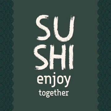 Sushi background design. Stock Illustration
