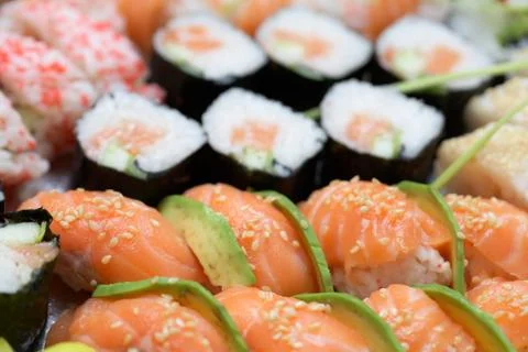 Sushi background Foto stock