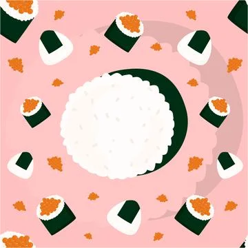 Sushi Background Vector Stock Illustration