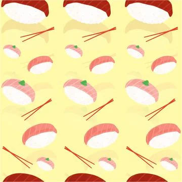Sushi Background Vector Stock Illustration