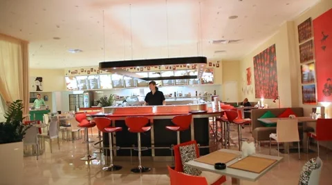Sushi bar 스톡 동영상 8576966