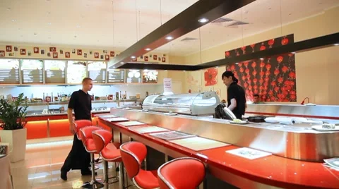 Sushi bar Stock Footage 8576999