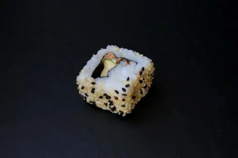 Sushi on the black background Stock Photos