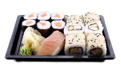 Sushi in black box Stock Photos