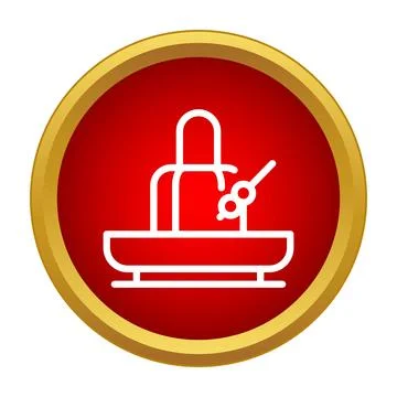 Sushi chef preparing rolls with chopstick icon Stock Illustration