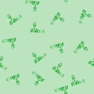 Sushi chef restaurant glyph vector seamless pattern Stock Illustration