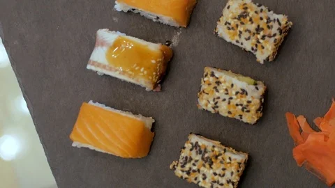 Sushi close up Stock Footage 104261008