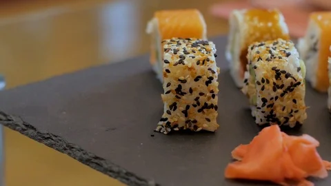 Sushi close up Stock Footage 104261045