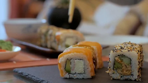 Sushi close up Stock Footage 104261113