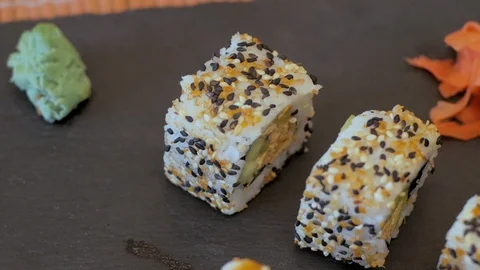 Sushi close up Stock Footage 104261116