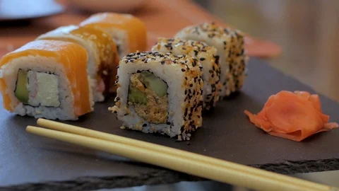 Sushi close up Stock Footage 104261214