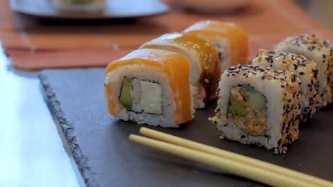 Sushi close up Stock Footage 104261216