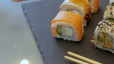 Sushi close up Stock Footage 104261231