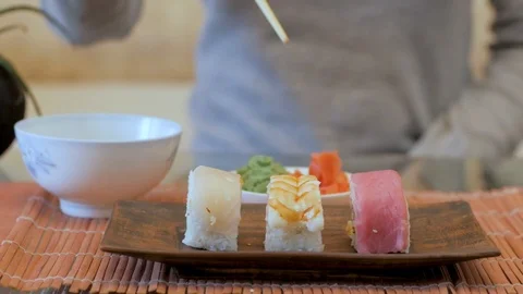 Sushi close up Stock Footage 104261233
