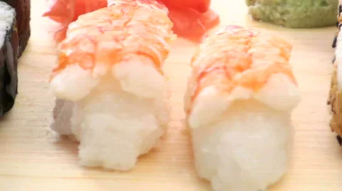 Sushi close-up seamless loop - HD  Stock Footage 449644