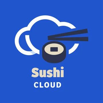 Sushi Cloud Logo Stock Illustration