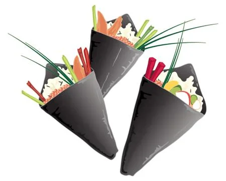 Sushi cone Stock Illustration