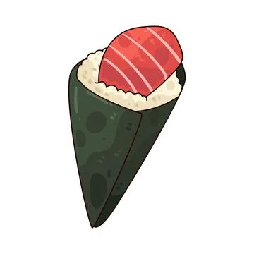 Sushi cone illustration Stock Illustration
