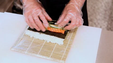 Sushi cooking Stock Footage 8550785