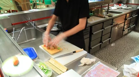 Sushi cooking timelapse 库存影片 8577176