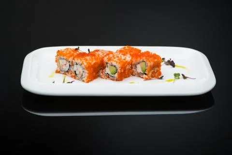 Sushi on a dark background. Foto stock