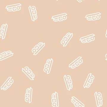 Sushi dish line vector seamless pattern Illustrazione stock